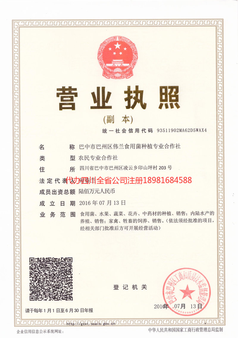 慈溪慈溪伟兰食用菌种植专业合作社